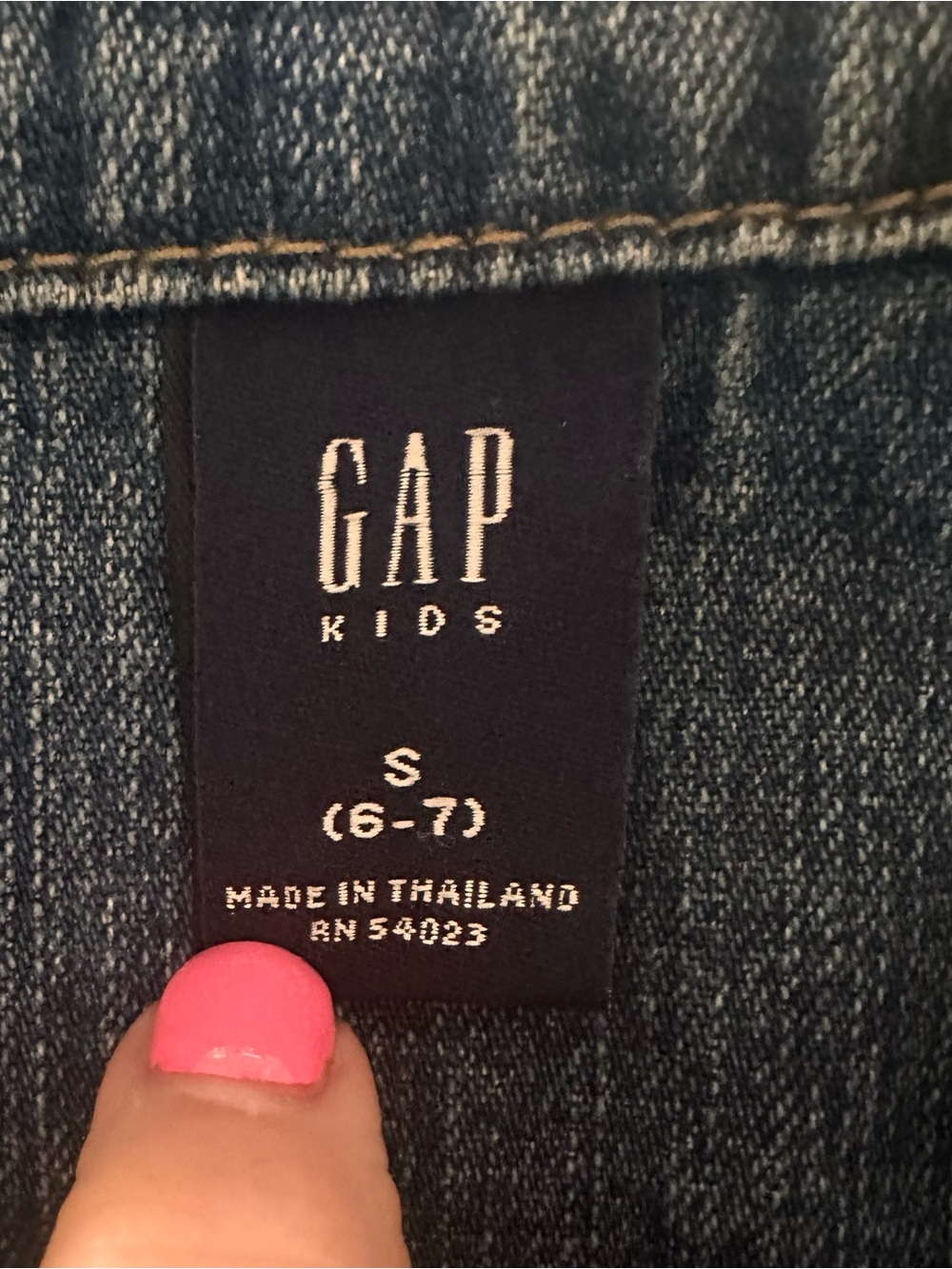 GAP Kids Denim Jacket - Navy with Pink Accent